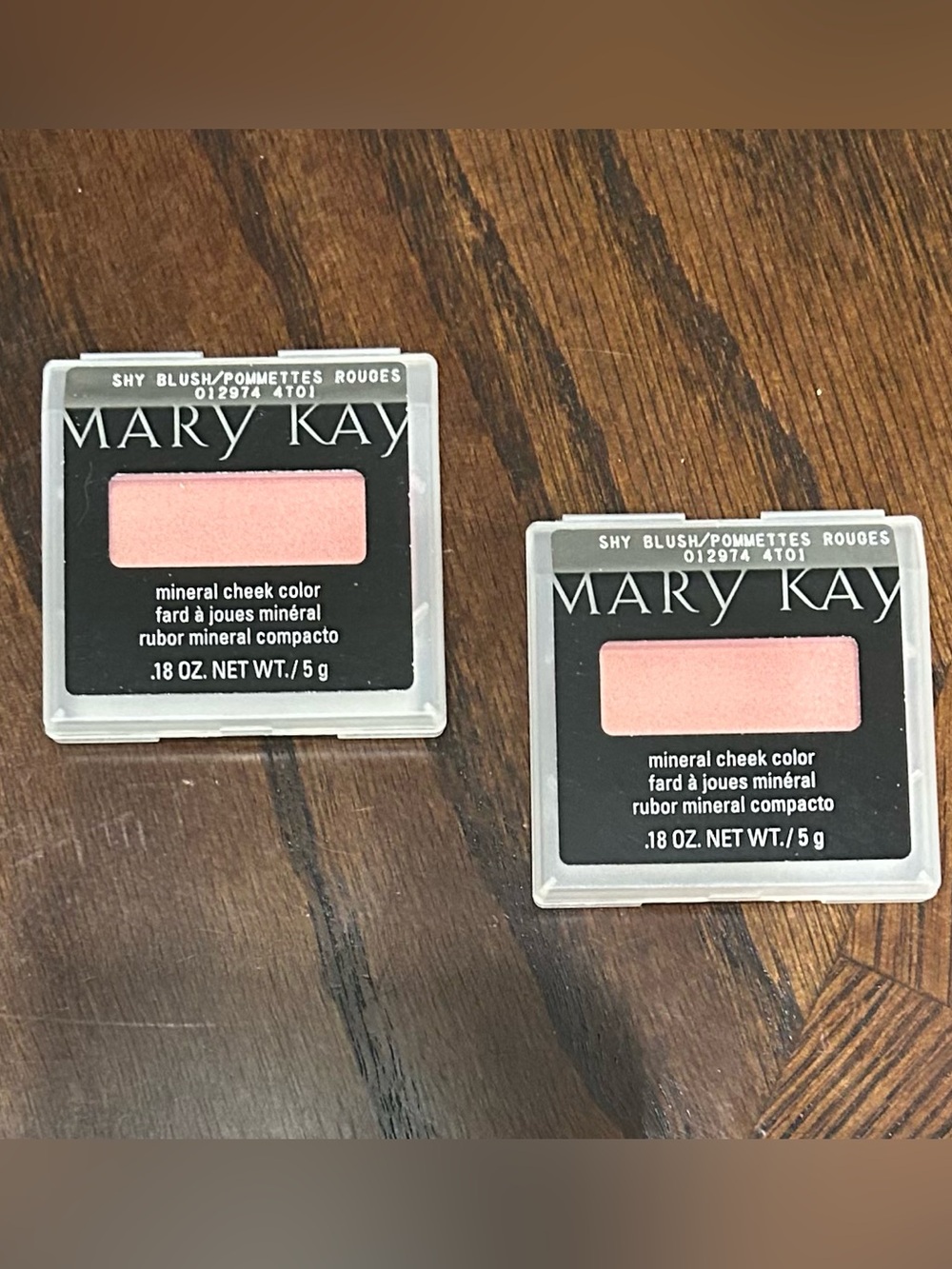 (2) Mary Kay Chromafusion Blush SHY BLUSH Shade .17 oz New in Case